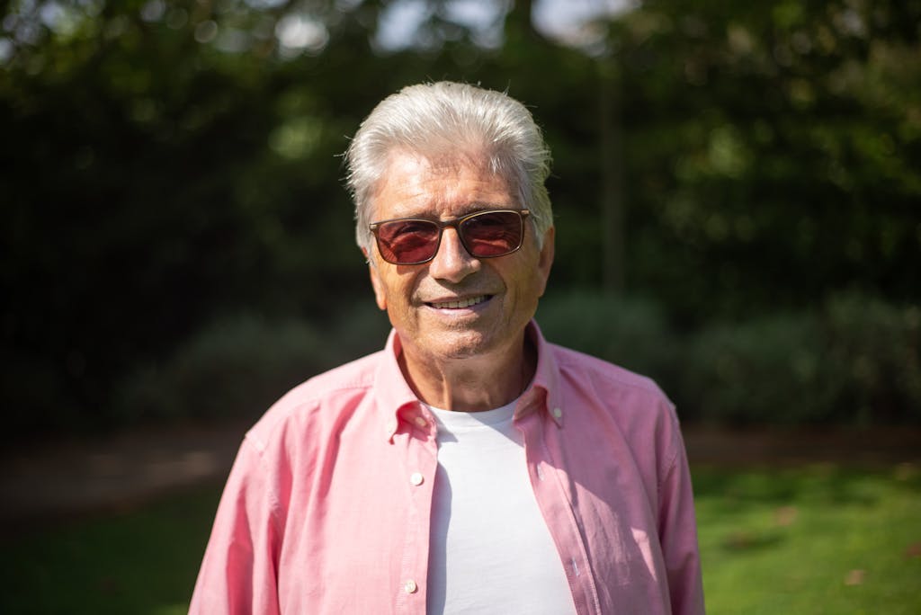 Portrait of a Gray Haired Man Smiling